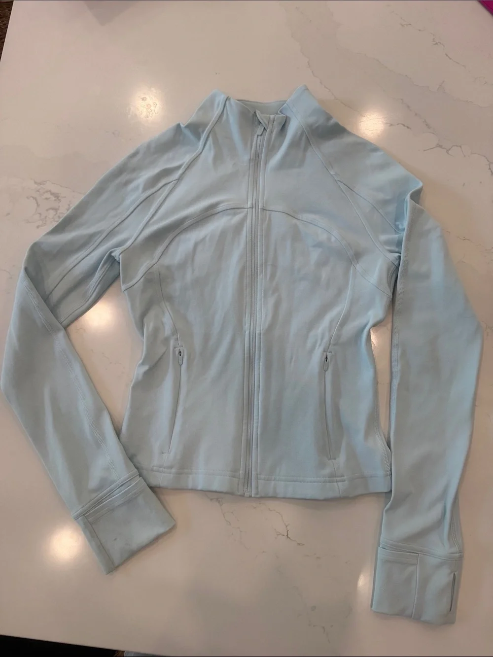 Lululemon, Define Jacket, Light Powder Blue Fitted Zip-Up Jacket, Sz 4